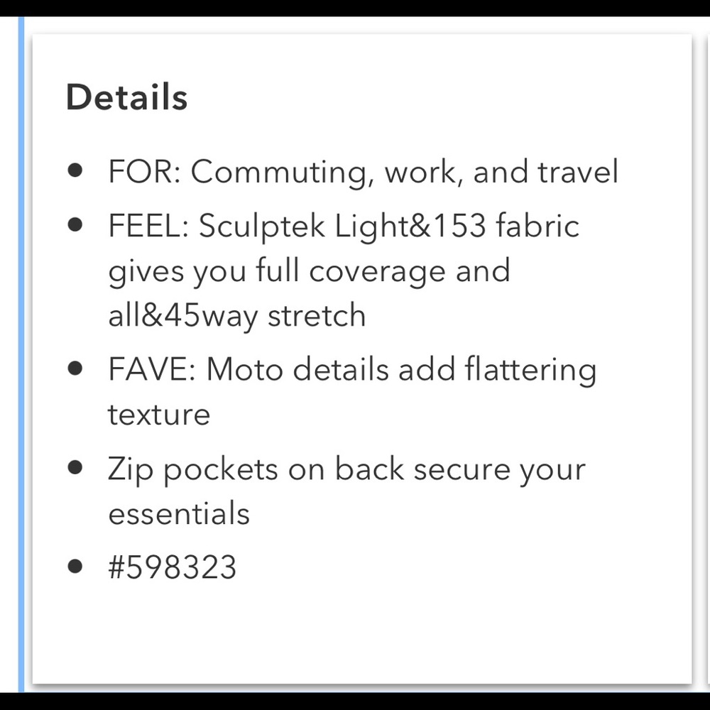 Athleta Delancey Moto Tight Black High Rise Leggings Size XL Tall - Picture 3 of 11
